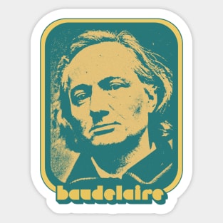 Baudelaire // Retro Style Fan Art Design Sticker